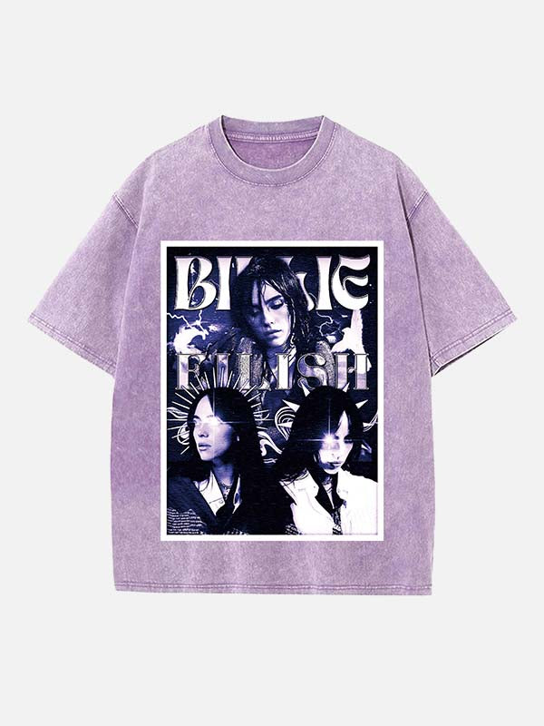 Billie Eilish Print Round Neck T-shirt