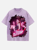 BLACKPINK Jennie Print Round Neck T-shirt