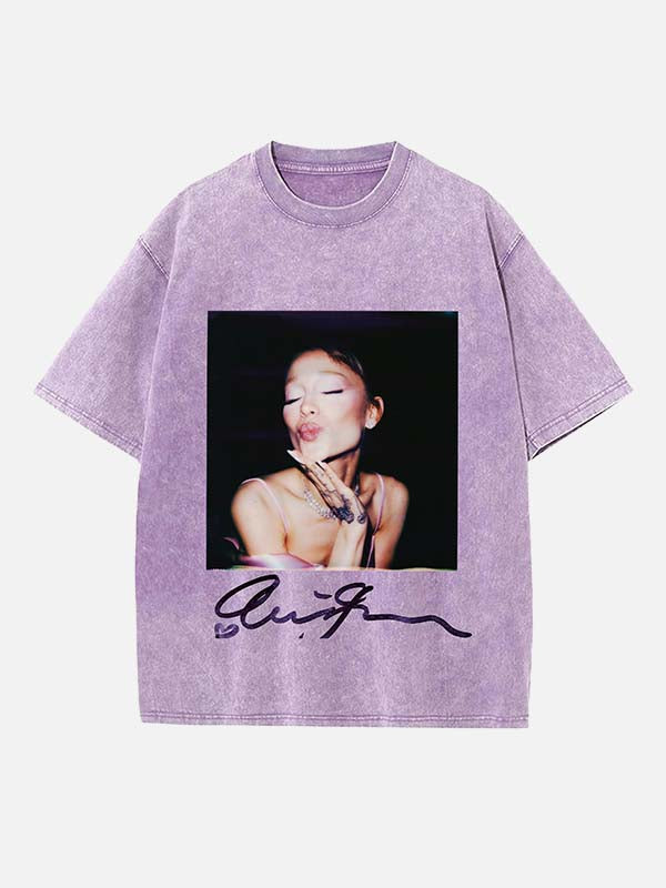 Ariana Grande Print Round Neck T-shirt