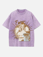 Sabrina Carpenter Print Round Neck T-shirt