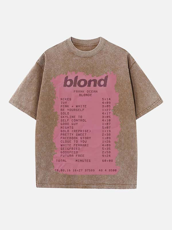 Frank Ocean Print Round Neck T-shirt