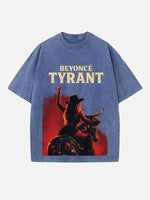 Beyoncé Print Round Neck T-shirt