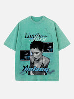 Halsey Print Round Neck T-shirt