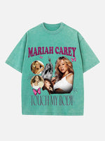 Mariah Carey Print Round Neck T-shirt