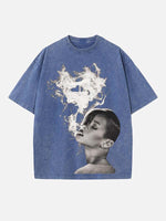 Rihanna Print Round Neck T-shirt