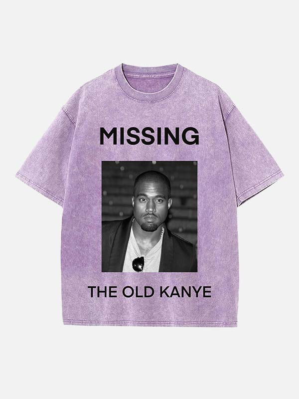 Kanye West Print Round Neck T-shirt