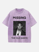 Kanye West Print Round Neck T-shirt