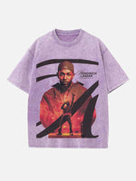 Kendrick Lamar Print Round Neck T-shirt