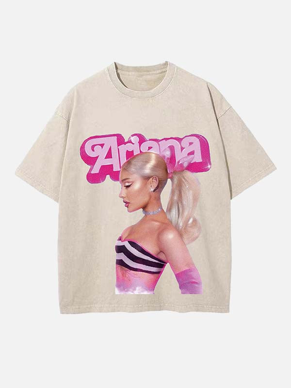 Ariana Grande Print Round Neck T-shirt