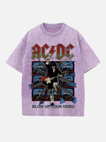 AC/DC Print Round Neck T-shirt