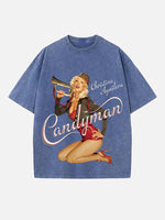 Christina Aguilera Print Round Neck T-shirt