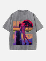 Rihanna Print Round Neck T-shirt