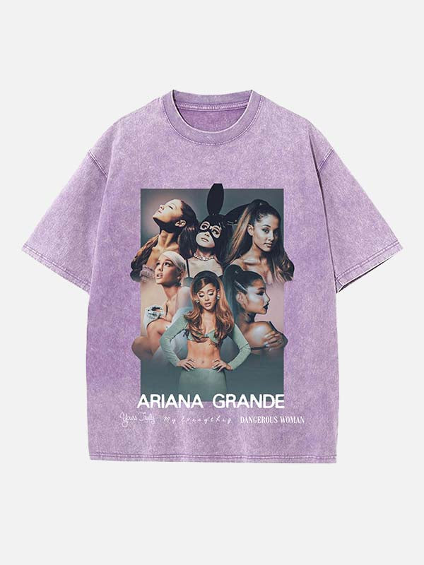 Ariana Grande Print Round Neck T-shirt