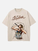 Taylor Swift Print Round Neck T-shirt