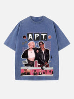 Bruno Mars & BLACKPINK Rosé Print Round Neck T-shirt