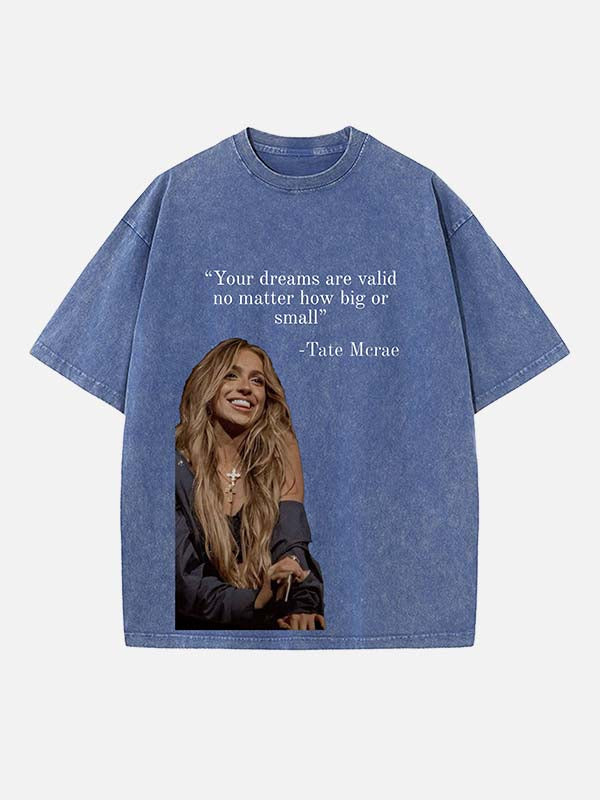 Tate McRae Print Round Neck T-shirt