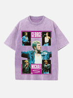 George Michael Wham! Print Round Neck T-shirt