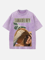 Lana Del Rey Print Round Neck T-shirt