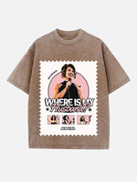 Raye Print Round Neck T-shirt