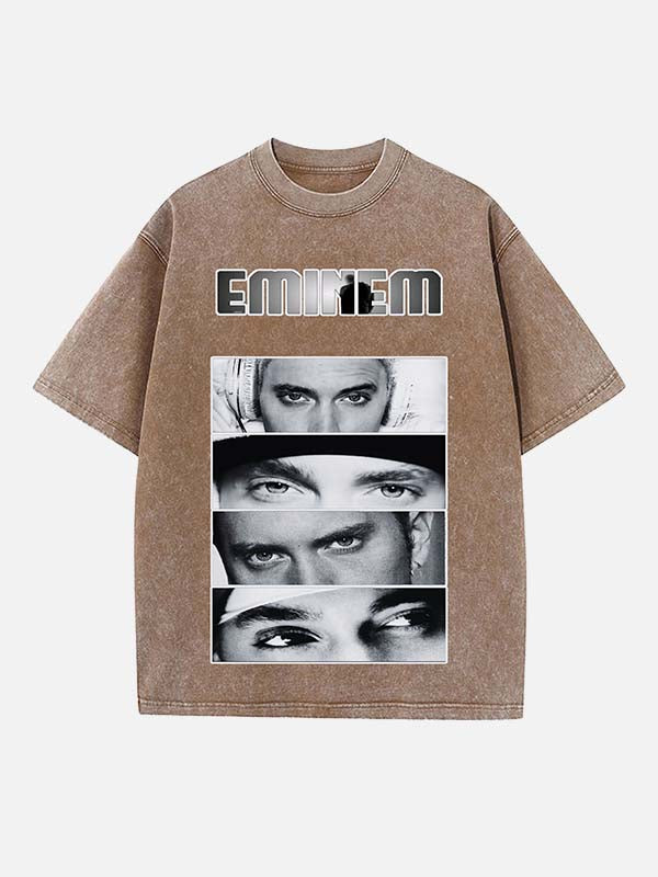 Eminem Print Round Neck T-shirt