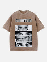Eminem Print Round Neck T-shirt