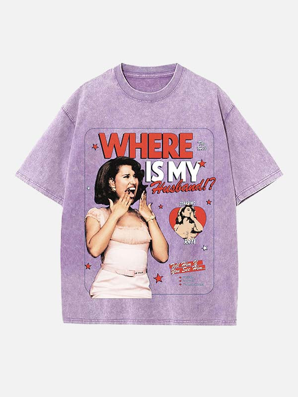 Raye Print Round Neck T-shirt