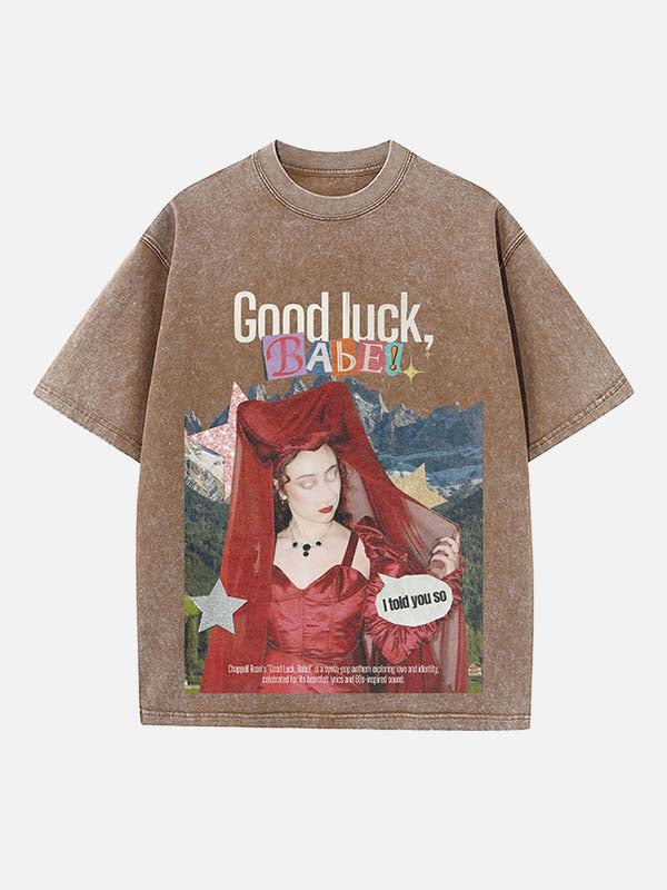 Chappell Roan Print Round Neck T-shirt