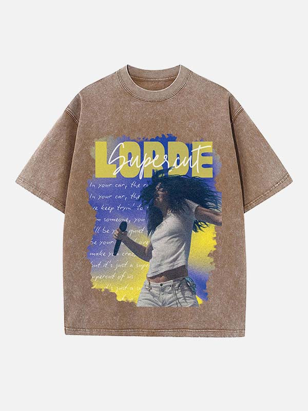 Lorde Print Round Neck T-shirt