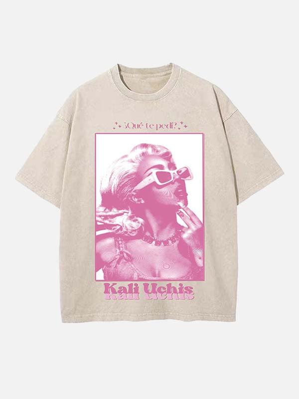 Kali Uchis Print Round Neck T-shirt
