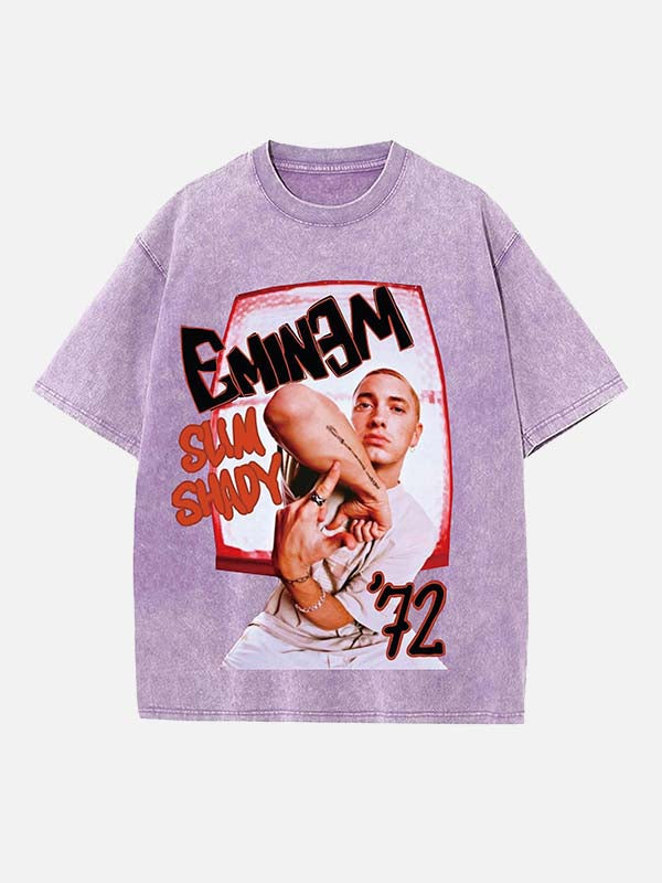 Eminem Print Round Neck T-shirt