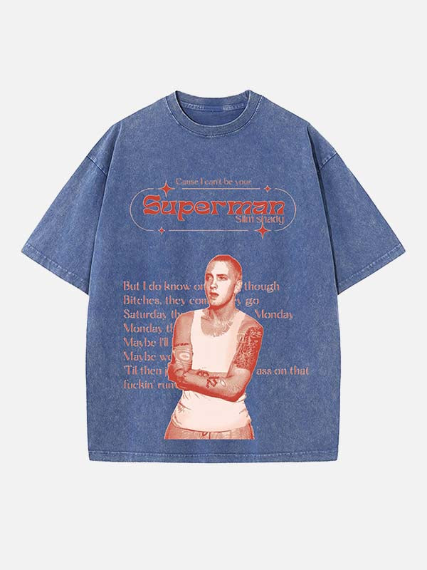 Eminem Print Round Neck T-shirt