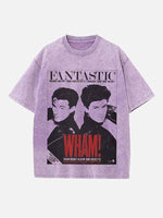 George Michael Wham! Print Round Neck T-shirt