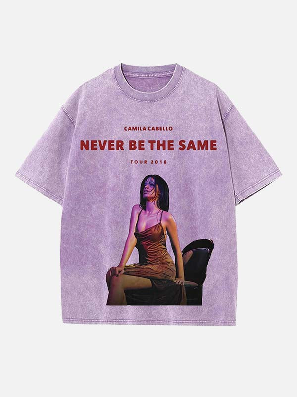 Camila Cabello Print Round Neck T-shirt