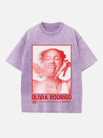 Olivia Rodrigo Print Round Neck T-shirt