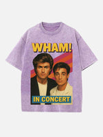 George Michael Wham! Print Round Neck T-shirt