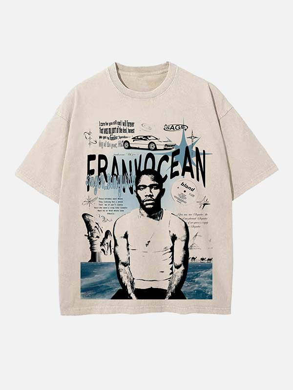 Frank Ocean Print Round Neck T-shirt