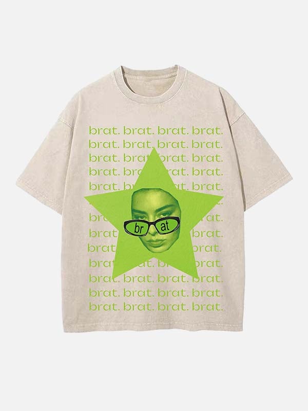 Charli xcx Print Round Neck T-shirt