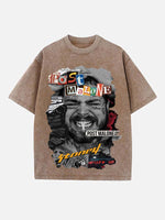 Post Malone Print Round Neck T-shirt