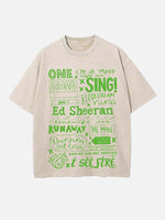 Ed Sheeran Print Round Neck T-shirt