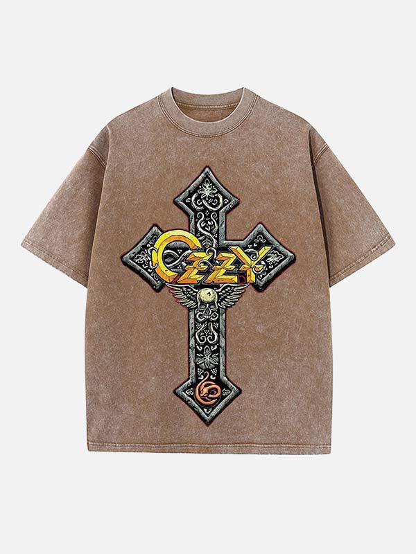 Black Sabbath Print Round Neck T-shirt