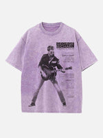 George Michael Wham! Print Round Neck T-shirt