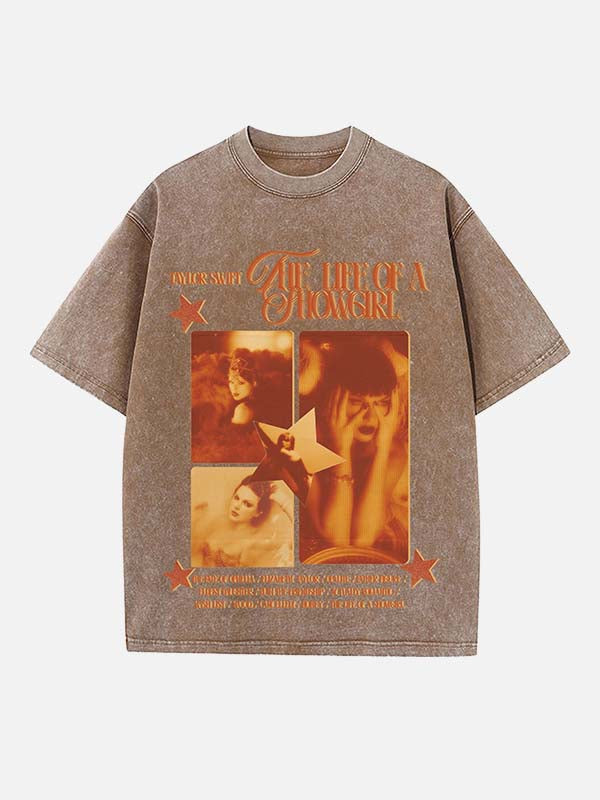 Taylor Swift Print Round Neck T-shirt