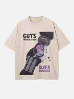 Olivia Rodrigo Print Round Neck T-shirt