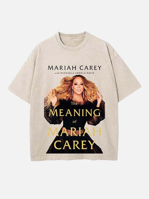 Mariah Carey Print Round Neck T-shirt