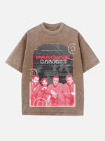 Imagine Dragons Print Round Neck T-shirt