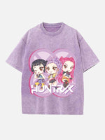 HUNTR/X Print Round Neck T-shirt