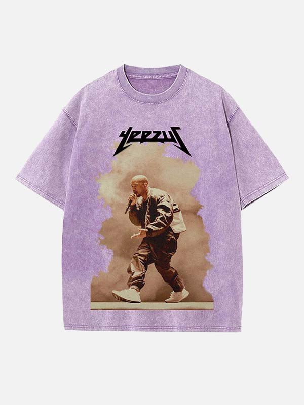 Kanye West Print Round Neck T-shirt