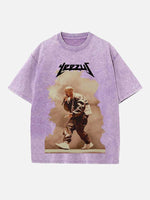 Kanye West Print Round Neck T-shirt