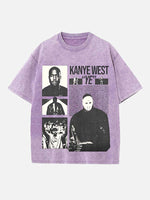 Kanye West Print Round Neck T-shirt