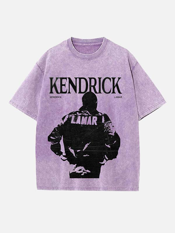Kendrick Lamar Print Round Neck T-shirt